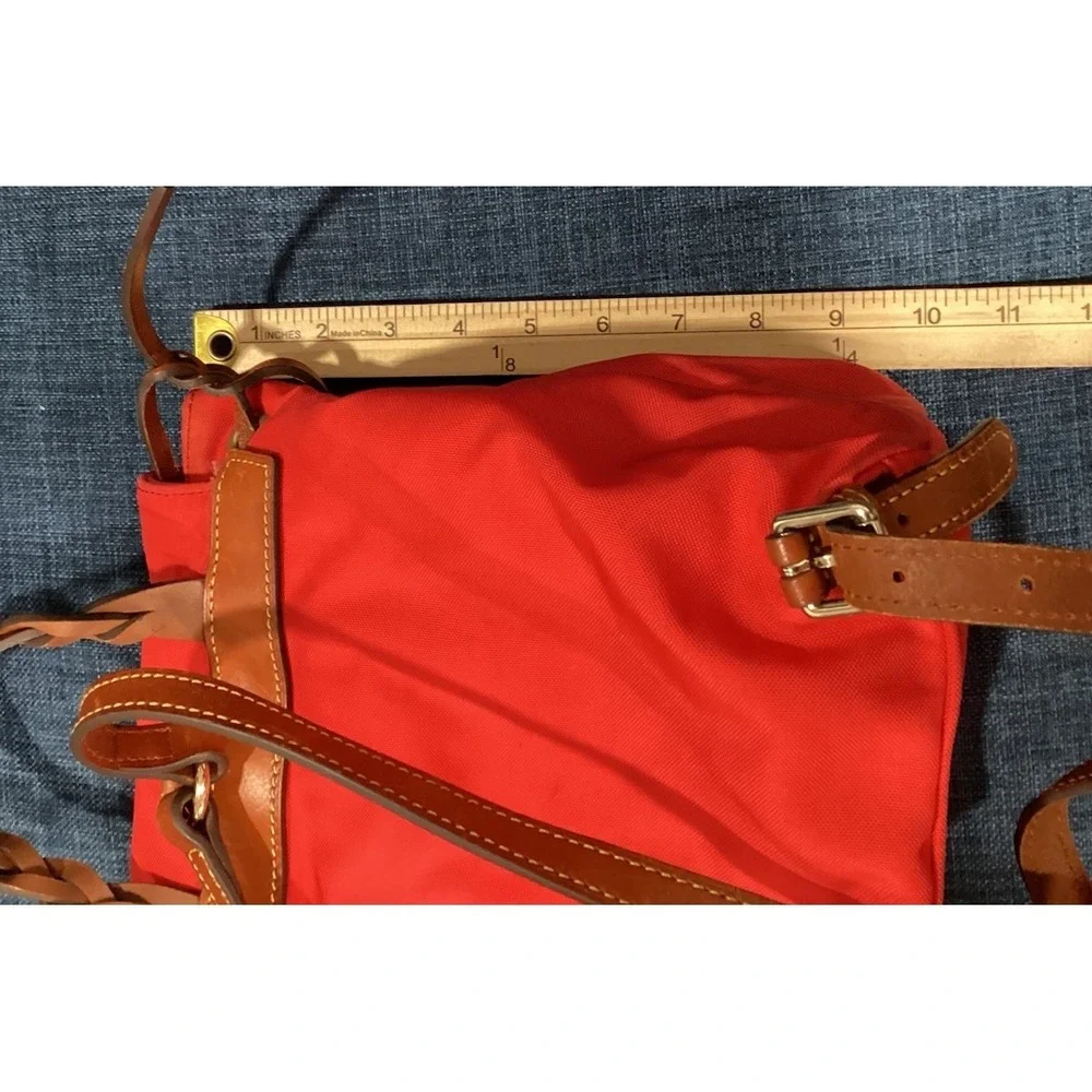 Dooney & Bourke Red Nylon Flap Backpack
